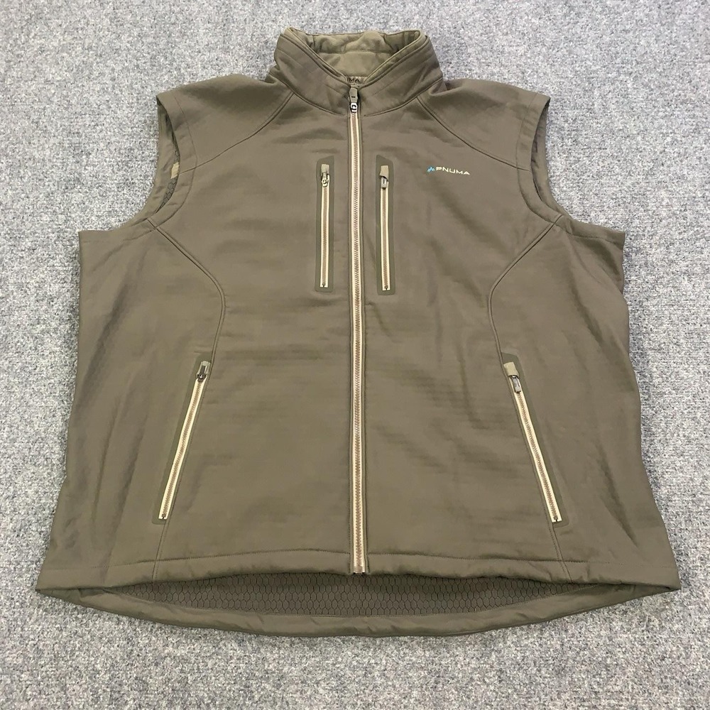 Pnuma Waypoint Vest Mens 3XL Beluga Softshell Insulated Full Zip Outdoor Hunting